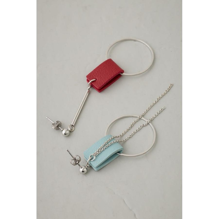 フェイクレザーバイカラーアシンメトリーピアス | AZUL BY MOUSSY | 詳細画像11 
