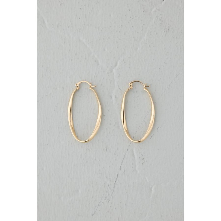 L/GLD1 | オーバルフープピアス | AZUL BY MOUSSY