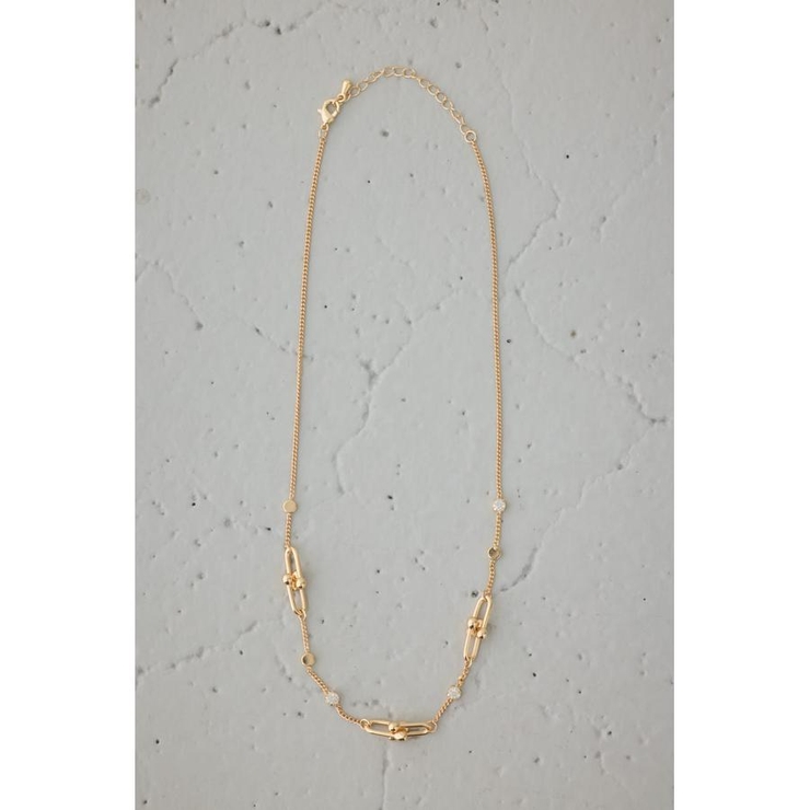 Uチェーンラインストーンネックレス | AZUL BY MOUSSY | 詳細画像3 