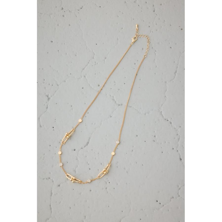 Uチェーンラインストーンネックレス | AZUL BY MOUSSY | 詳細画像4 