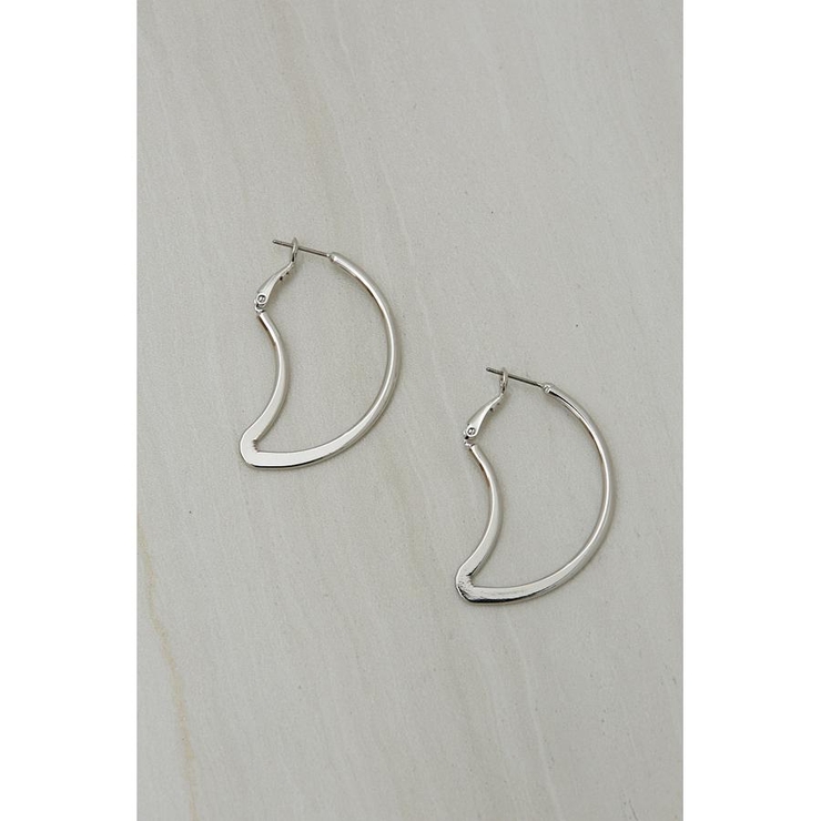 SLV | CRESCENT MOON HOOP EARRINGS | AZUL BY MOUSSY