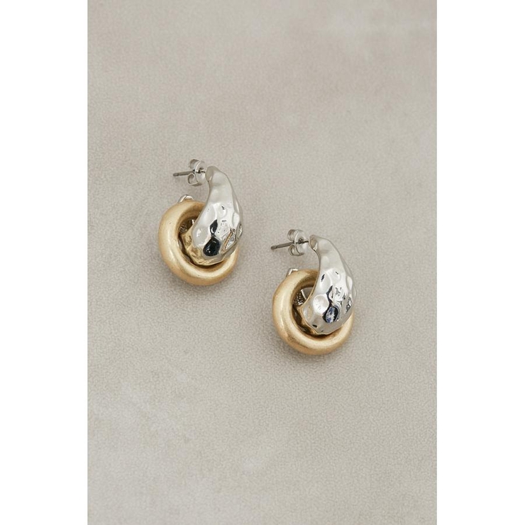 SLV | MIX MATERIAL RING EARRINGS | AZUL BY MOUSSY