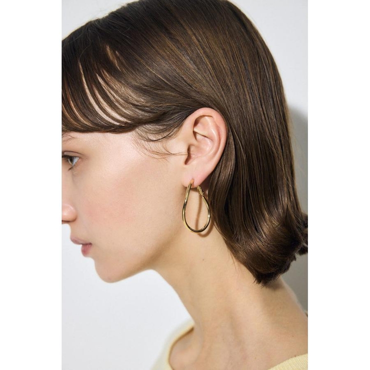 ニュアンスカーブビッグフープピアス | AZUL BY MOUSSY | 詳細画像1 