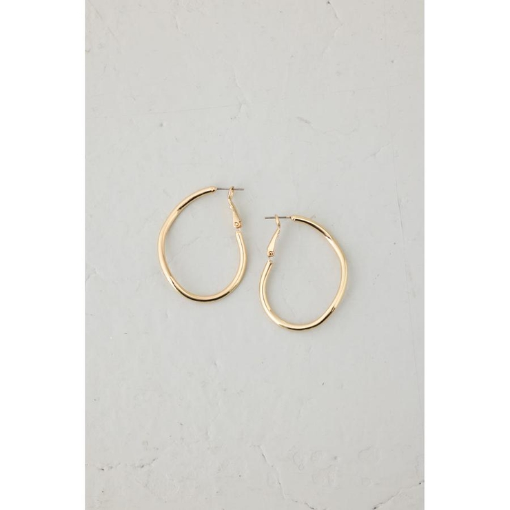 ニュアンスカーブビッグフープピアス | AZUL BY MOUSSY | 詳細画像2 