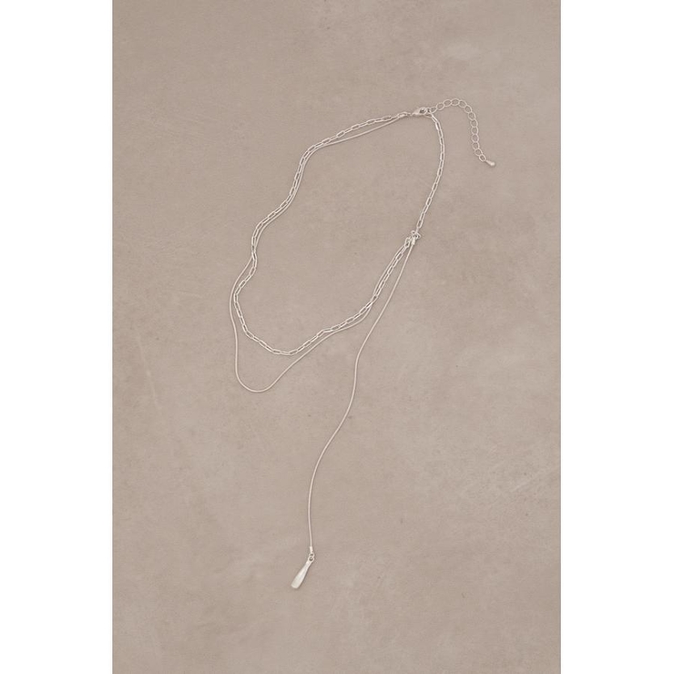 ダルメタルアシンメトリードロップモチーフネックレス | AZUL BY MOUSSY | 詳細画像9 