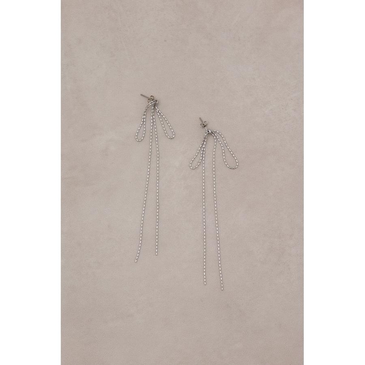 リボンモチーフスウィングピアス | AZUL BY MOUSSY | 詳細画像8 