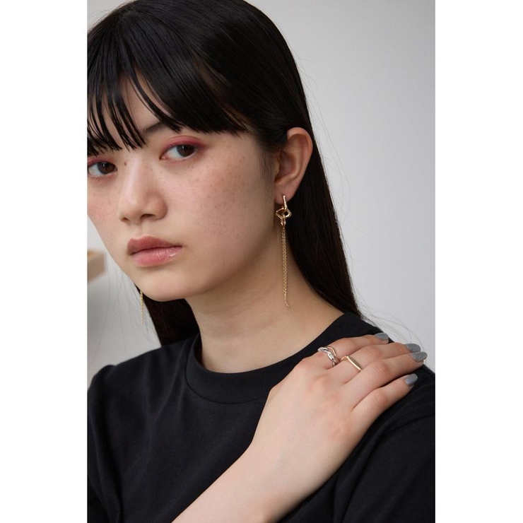 スクエアチェーンピアス | AZUL BY MOUSSY | 詳細画像1 