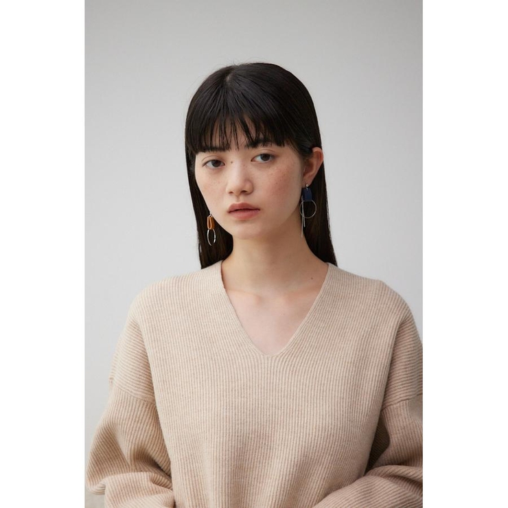 フェイクレザーバイカラーアシンメトリーピアス | AZUL BY MOUSSY | 詳細画像6 