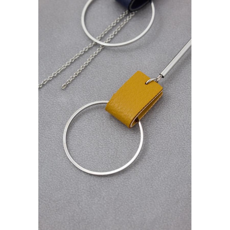 フェイクレザーバイカラーアシンメトリーピアス | AZUL BY MOUSSY | 詳細画像8 