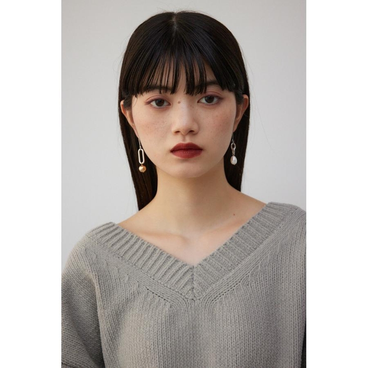 パール×メタルボールアシンメトリーピアス | AZUL BY MOUSSY | 詳細画像7 