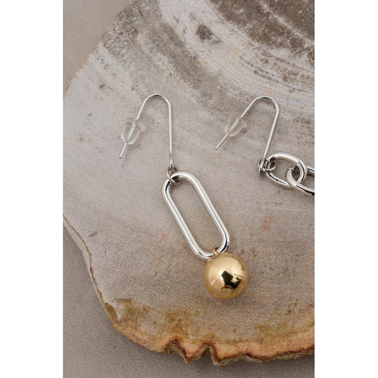 パール×メタルボールアシンメトリーピアス | AZUL BY MOUSSY | 詳細画像10 