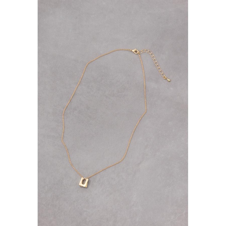 スクエアメタルオーバーラップネックレス | AZUL BY MOUSSY | 詳細画像3 