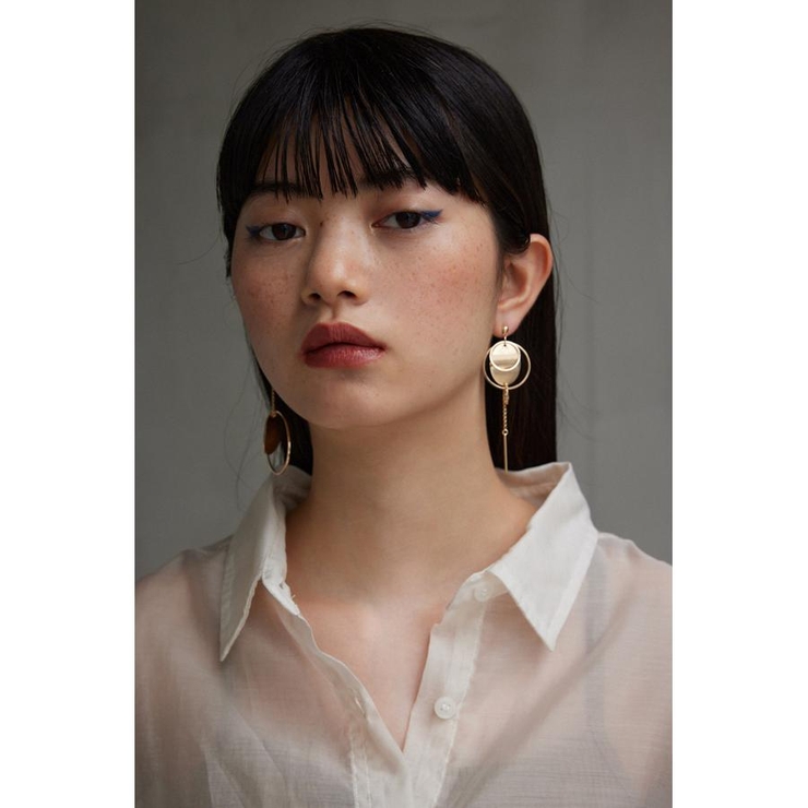 アシンメトリーサークルピアス | AZUL BY MOUSSY | 詳細画像4 