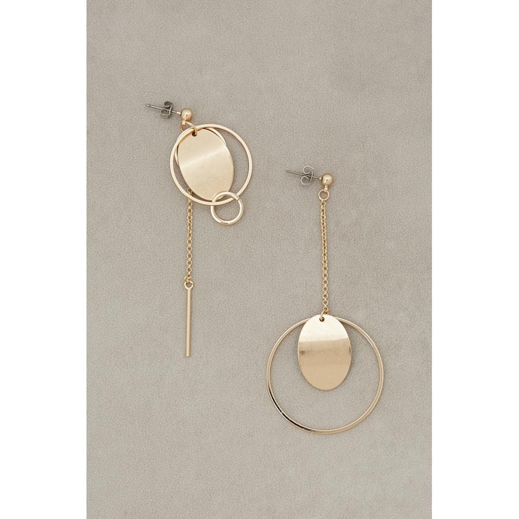 L/GLD1 | アシンメトリーサークルピアス | AZUL BY MOUSSY