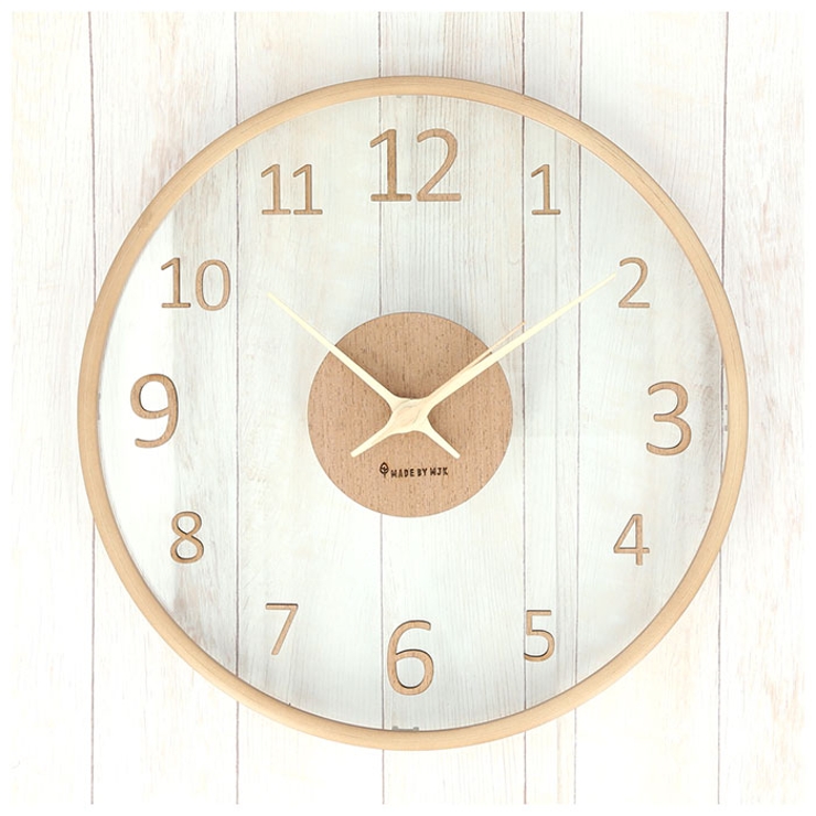 壁掛け時計 原木 pmymjk12[品番：BCYW0015001]｜BACKYARD FAMILY