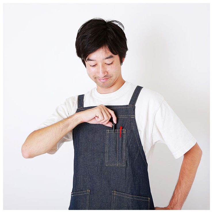 カジメイク Kajimeiku 1910 デニム胸付エプロン | BACKYARD FAMILY | 詳細画像8 