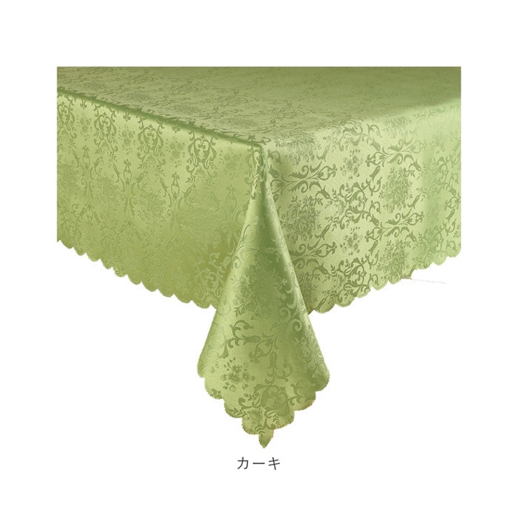 Handmadeエレガントなダマスク柄テーブルクロス ダマスク柄 テーブルクロス 135x240cm[品番：BCYW0026315]｜BACKYARD
