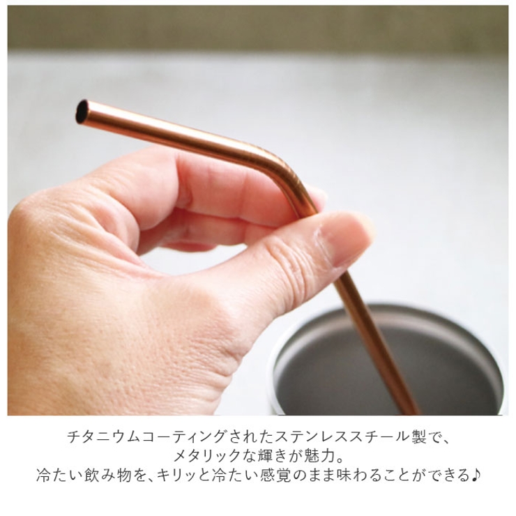 ROCCO ステンレス スチール ストロー 3pcs | BACKYARD FAMILY | 詳細画像4 