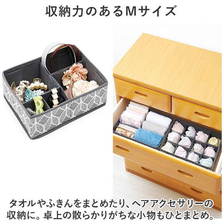 仕切りが動くパタッと収納ケースM[品番：BCYW0026310]｜BACKYARD