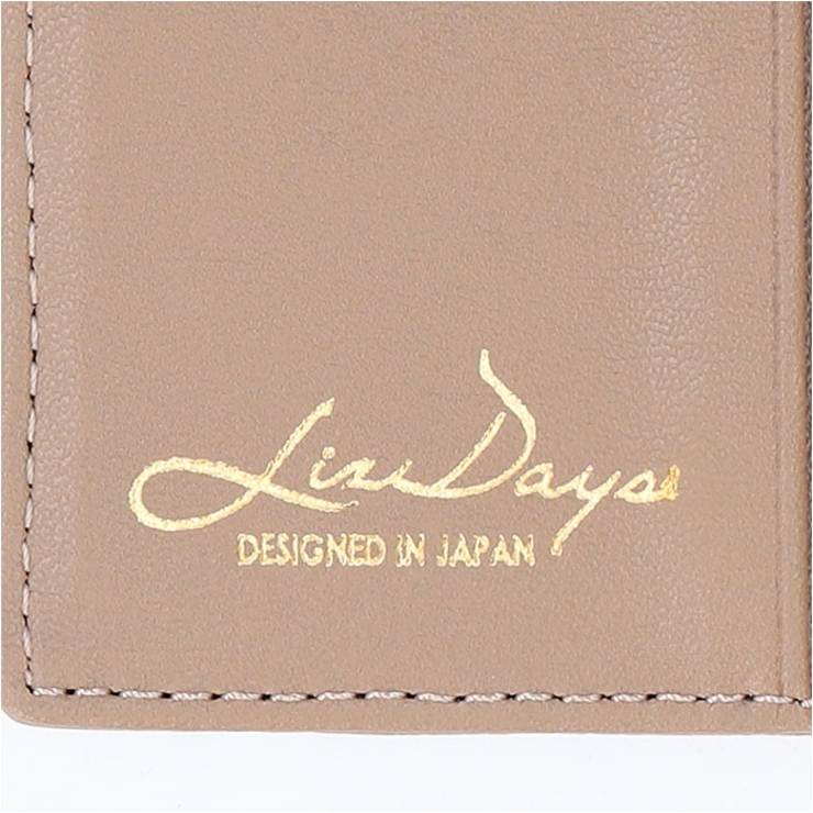 LIZDAYS 本革三つ折り6連キーケース 取り外せるキーリング付き