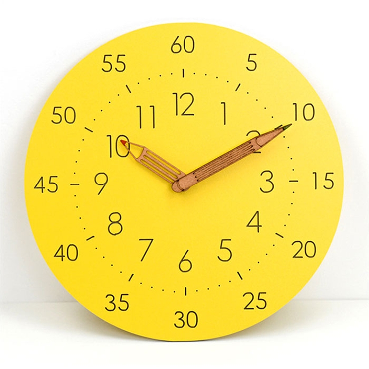 知育時計 壁掛け アナログ時計 木製 北欧風 おしゃれ[品番