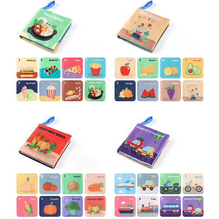 しかけ絵本 布絵本 布製 知育おもちゃ 8冊セット[品番：BCYW0038401