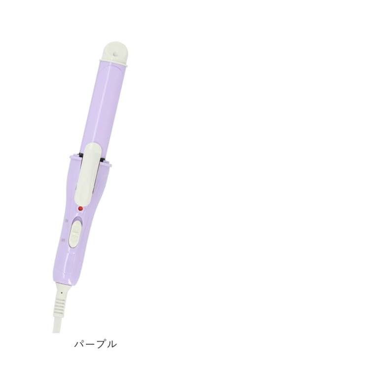 ミニ ヘアアイロン 2way パープル紫色 ストレート コンパクト 携帯用