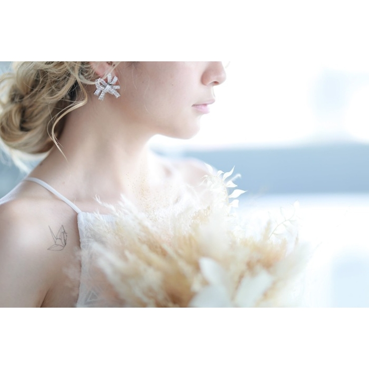 キュービックジルコニア ribbonピアス | BACKYARD FAMILY | 詳細画像4 