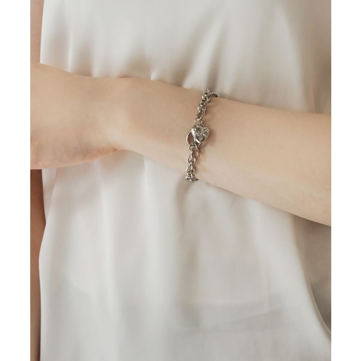 ビジューハートチャームマンテルチェーンブレスレット | BACKYARD FAMILY | 詳細画像2 