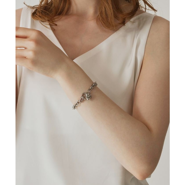 ビジューハートチャームマンテルチェーンブレスレット | BACKYARD FAMILY | 詳細画像4 