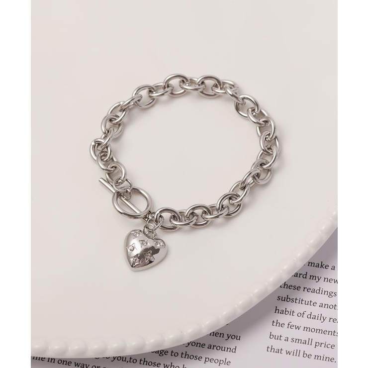 ビジューハートチャームマンテルチェーンブレスレット | BACKYARD FAMILY | 詳細画像6 