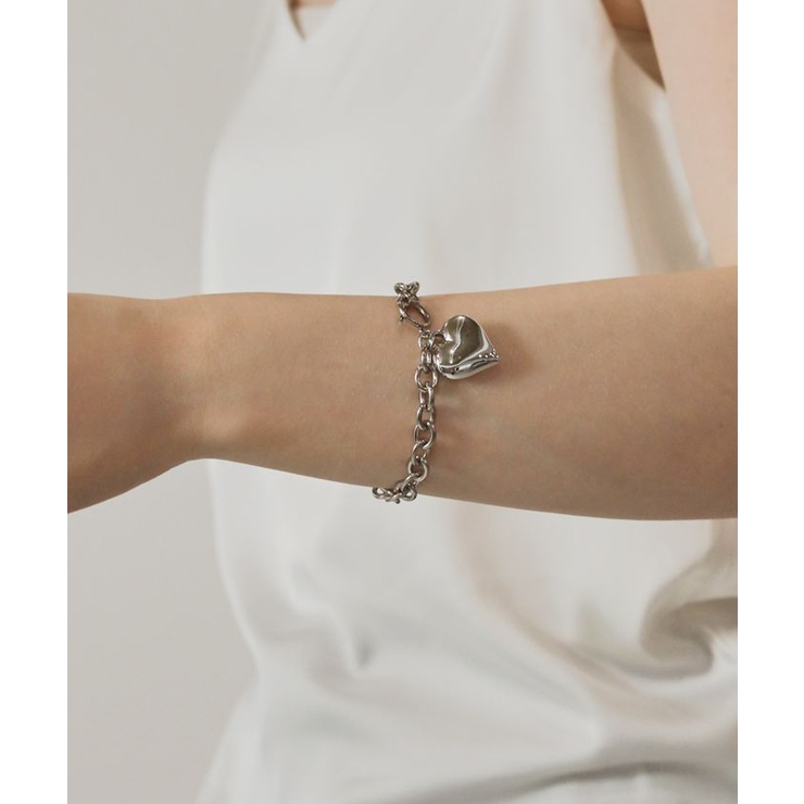 ハートチャームマンテルチェーンブレスレット | BACKYARD FAMILY | 詳細画像3 