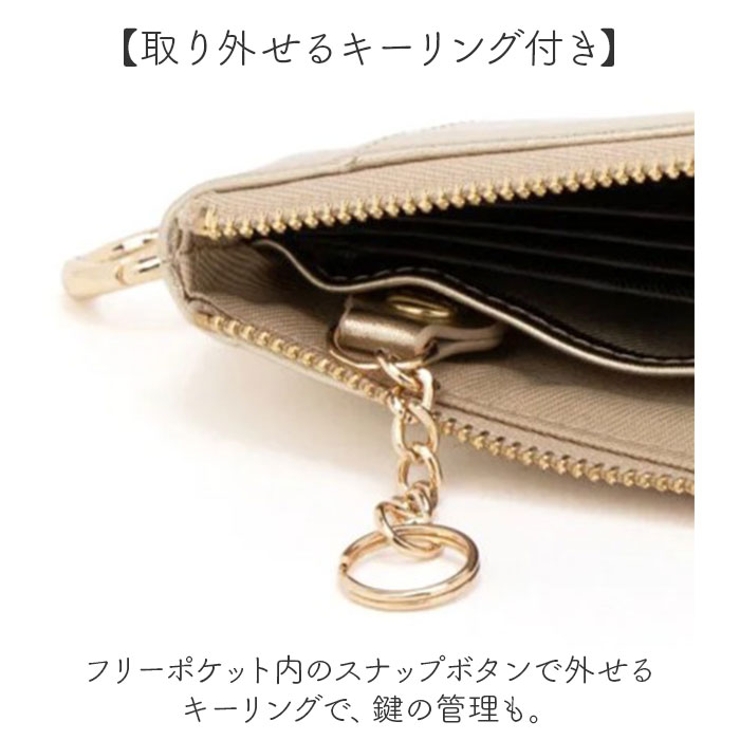 perche ペルケ ドット型押し ジャバラマルチケース | BACKYARD FAMILY | 詳細画像5 