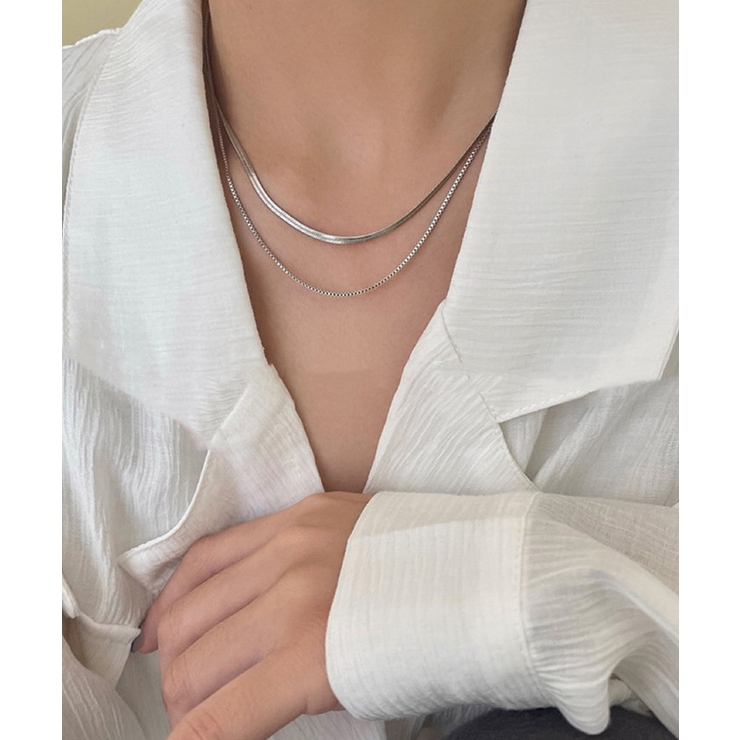 ダブルレイヤーチェーンネックレス | BACKYARD FAMILY | 詳細画像3 