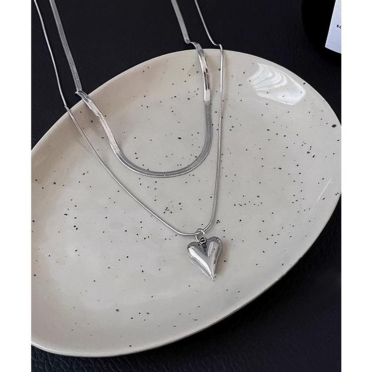 ダブルレイヤーハートモチーフネックレス | BACKYARD FAMILY | 詳細画像6 