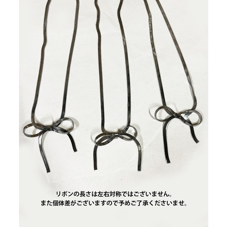 リボンスネークチェーンネックレス | BACKYARD FAMILY | 詳細画像8 