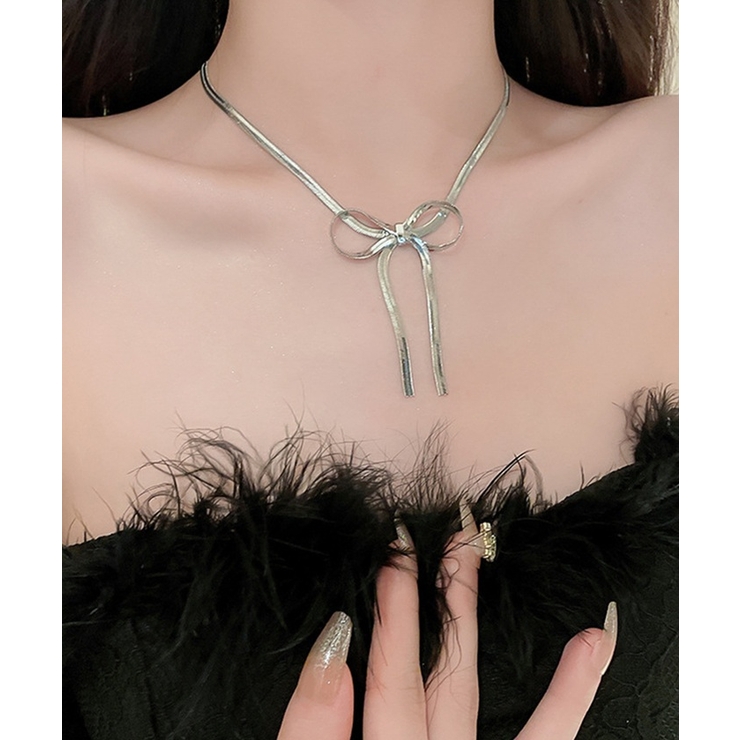 スネークチェーン リボンモチーフネックレス | BACKYARD FAMILY | 詳細画像2 