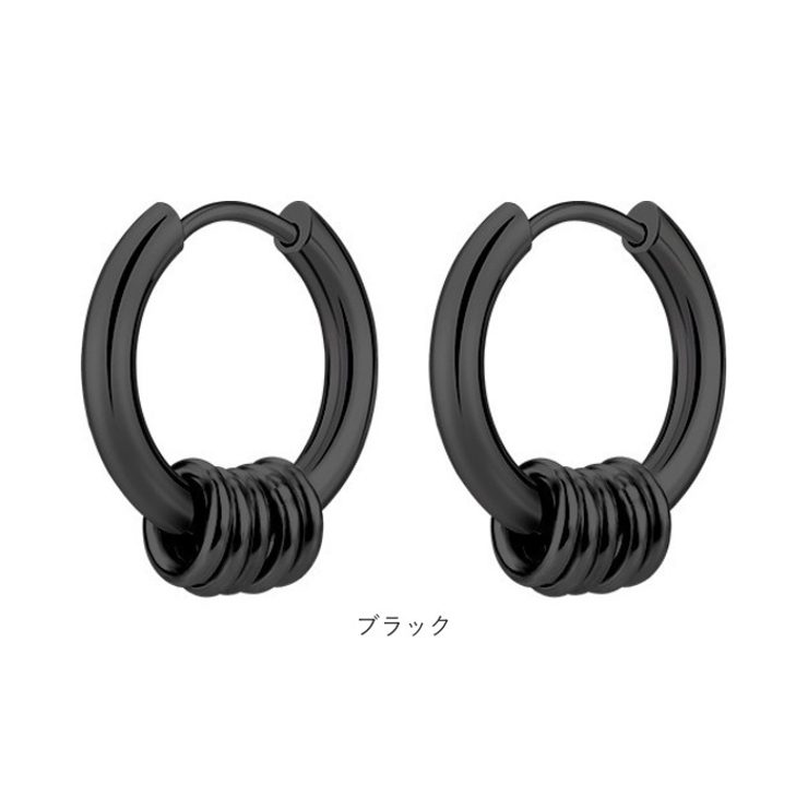 5連リングフープピアス（両耳用） | BACKYARD FAMILY | 詳細画像9 