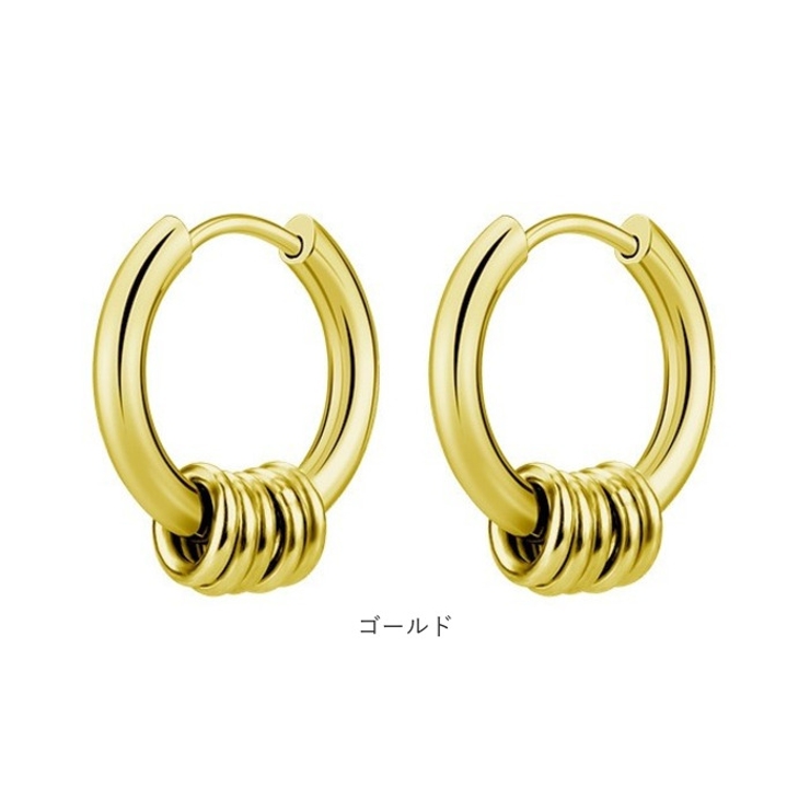 5連リングフープピアス（両耳用） | BACKYARD FAMILY | 詳細画像10 