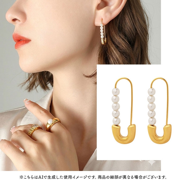 パールセーフティーピンピアス | BACKYARD FAMILY | 詳細画像5 