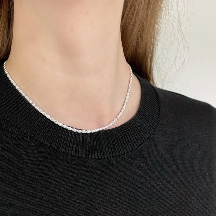 SV925製カットフレンチロープチェーン 線径0.50mm太さ2.4mm | BACKYARD FAMILY | 詳細画像7 