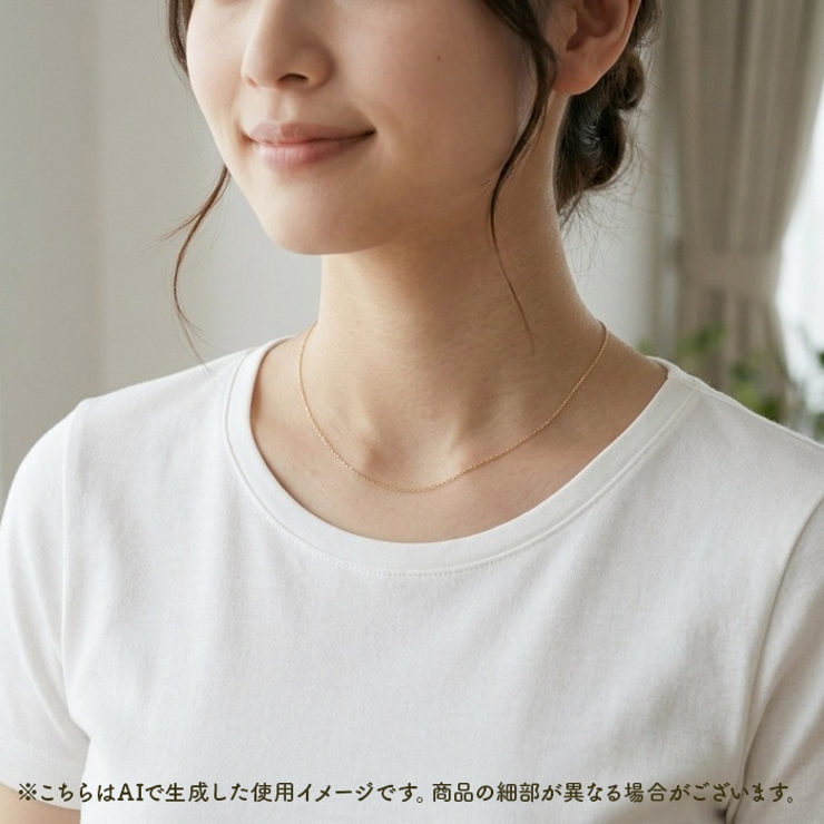 国産10K YG 国産 太さ0.8ＭＭカット小豆ネックレス40ＣＭ | BACKYARD FAMILY | 詳細画像5 