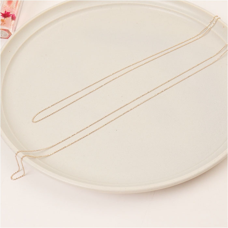 国産18K YG 国産 太さ1.0ＭＭカットボールネックレス50ＣＭ | BACKYARD FAMILY | 詳細画像11 