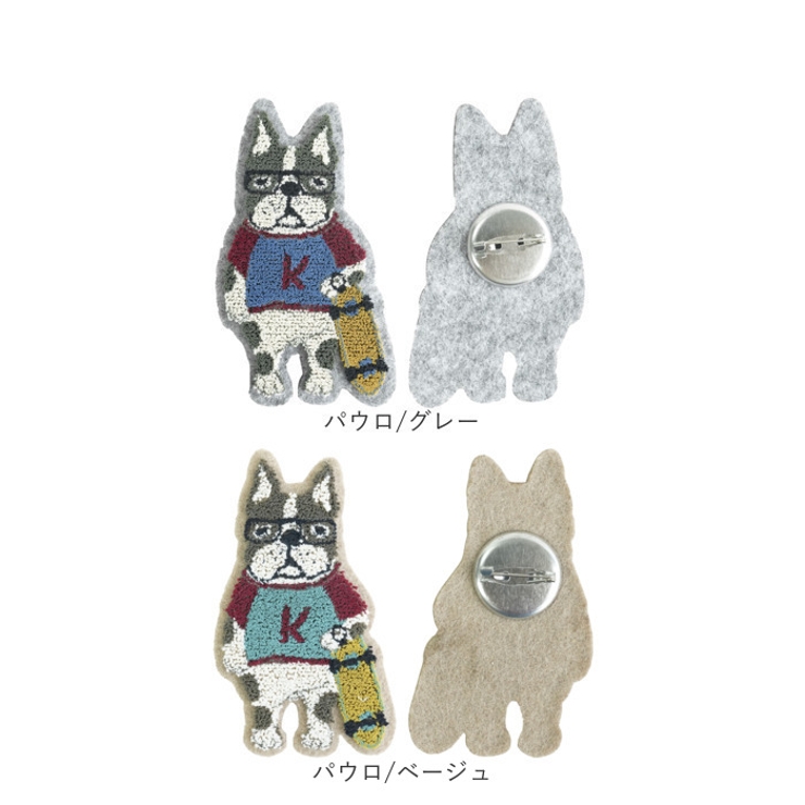 モコモコブラシ刺繍のブローチ | BACKYARD FAMILY | 詳細画像17 