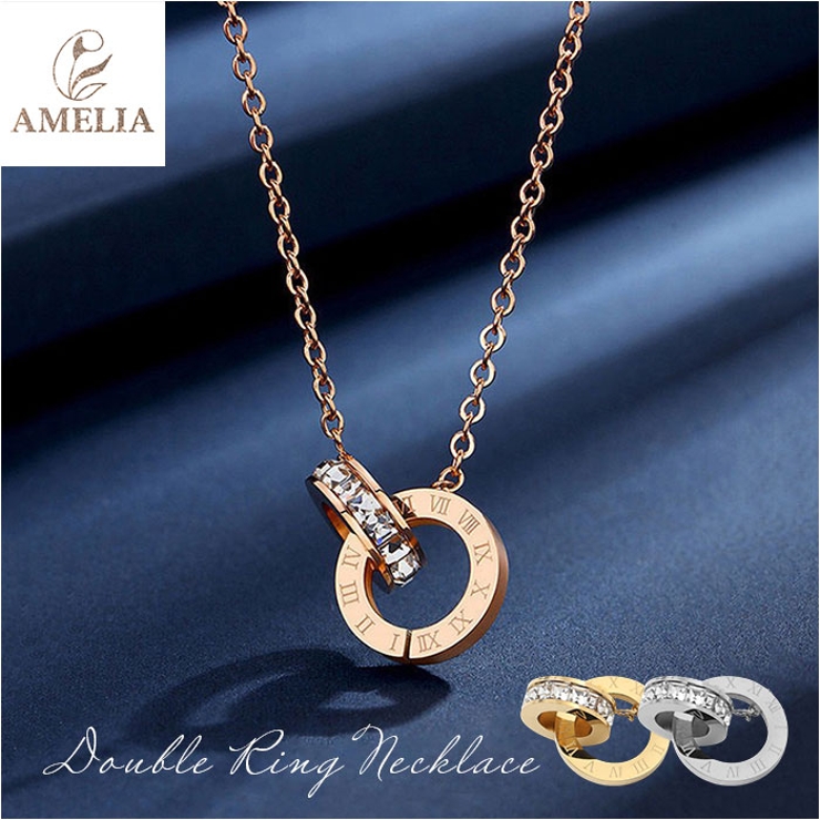 ローマ数字ダブルリング ネックレス | BACKYARD FAMILY | 詳細画像1 