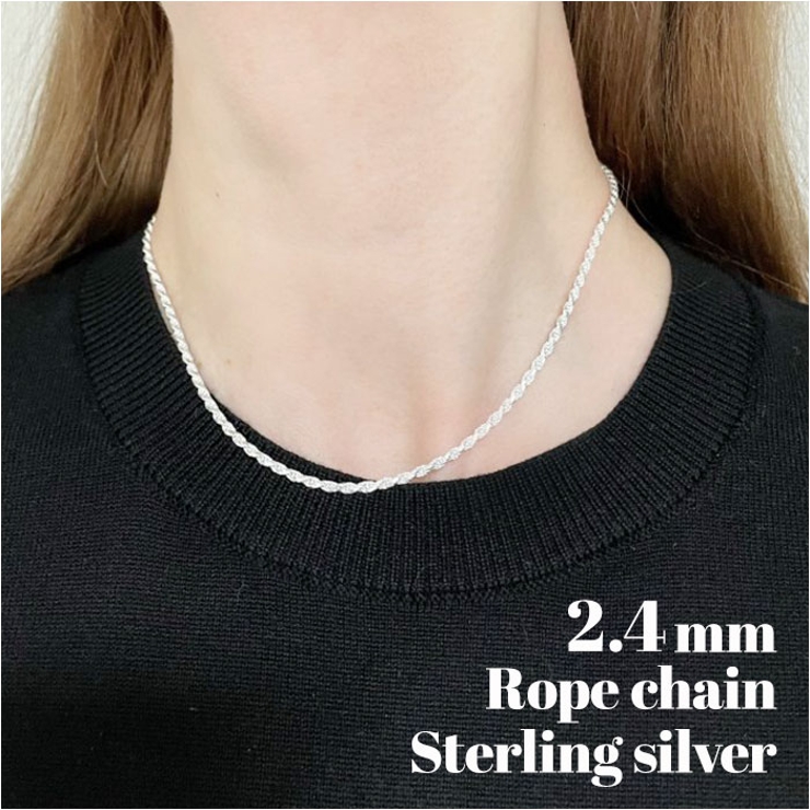 SV925製カットフレンチロープチェーン 線径0.50mm太さ2.4mm | BACKYARD FAMILY | 詳細画像1 
