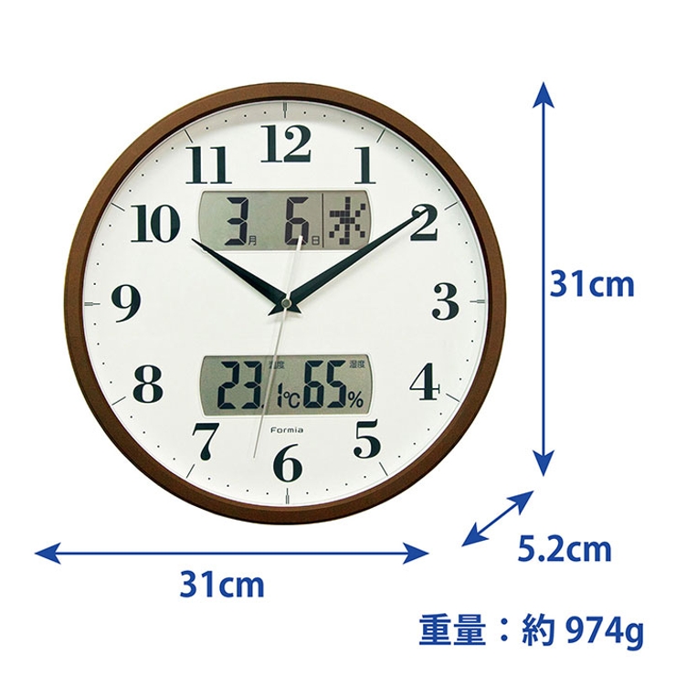 温度湿度計付 掛時計 | BACKYARD FAMILY | 詳細画像9 