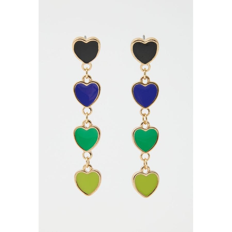 柄BLK5 | カラフルハート4連ピアス | RODEO CROWNS WIDE BOWL