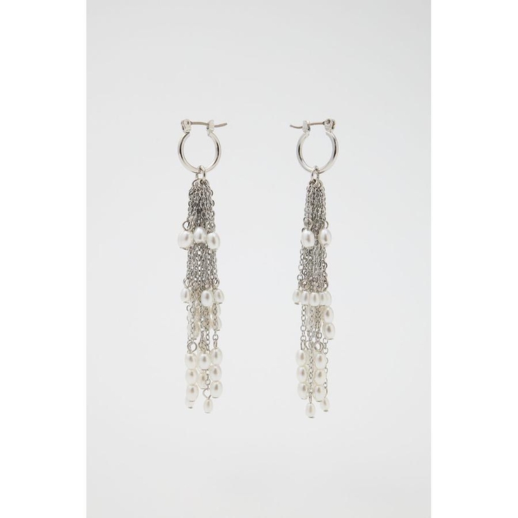SLV | F/PEARL FRINGE イヤリング | MOUSSY OUTLET