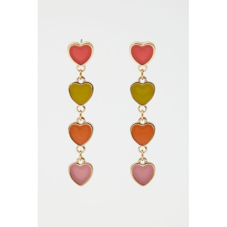 柄RED5 | カラフルハート4連ピアス | RODEO CROWNS WIDE BOWL